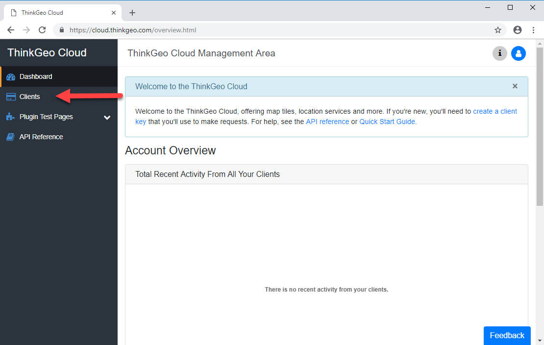 Thinkgeo Cloud Dashboard